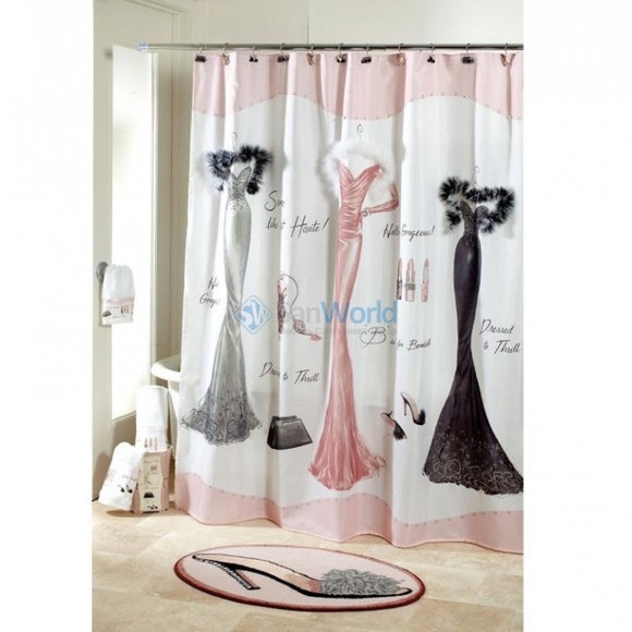 Avanti Linens Dressed To Thrill Fabric Shower Curtain 2/$35 - Picture 1 of 4